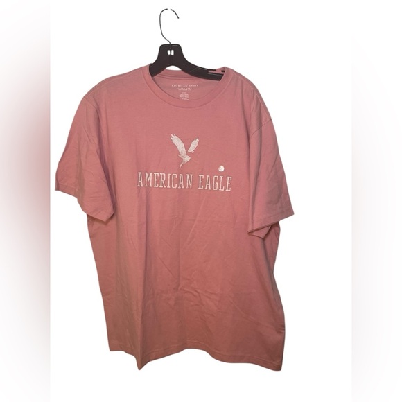America Eagle New Pink Logo Graphic Cotton Short Sleeve Tee Shirt Size Large - Picture 3 of 7